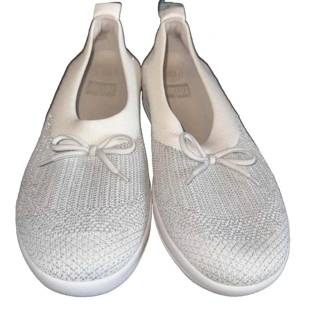 FitFlop Uberknit Ballet Flats Sz‎ 10 Slip-On Comfort Lightweight Casual Chic